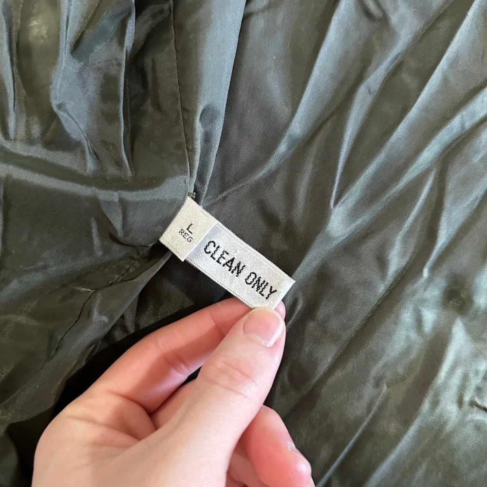 London Fog Field Jacket Mens Large Regular Olive Green Good Utility Military